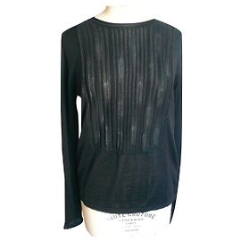 ROCHAS Neuer T-Kaschmir-Seidenpullover40 Schwarz