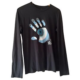 Camiseta de algodón Armani Exchange negra Negro