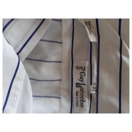 Guy Laroche-Camicie-Bianco,Blu