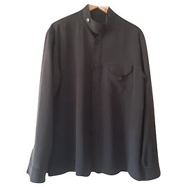 Giorgio Armani Grey Shirt Polyester Rayon Grey