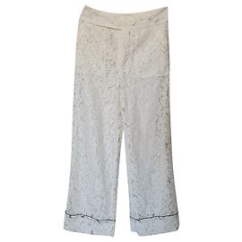 Ganni calça, leggings Branco