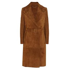 BURBERRY PRORSUM Parade Modell Wildledermantel Cognac Karamell