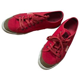 Hugo Boss orange red fabric sneakers Brown White Red