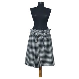 Cynthia Rowley Gingham Midi Skirt Multiple colors
