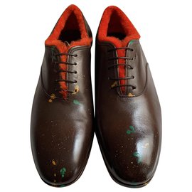Salvatore Ferragamo-Andy Warhol derbies-Brown