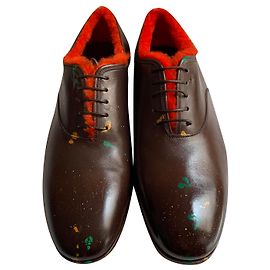 Salvatore Ferragamo Andy Warhol derbies Marrom