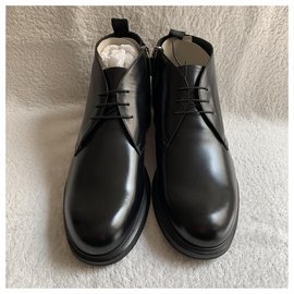 Salvatore Ferragamo-Black leather ankle boots-Black