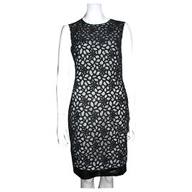 Diane Von Furstenberg DvF Tilda Shadow Spitzenkleid Schwarz Weiß