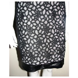 Diane Von Furstenberg-DvF Tilda Shadow lace dress-Black,White