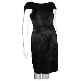 Moschino Cheap And Chic Moschino schwarzes Seidenkleid Schwarz