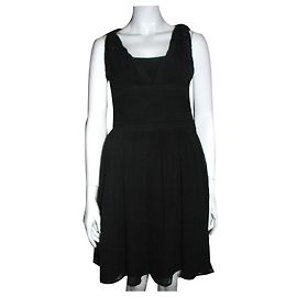 Temperley London Robe en soie noire Temperley Noir