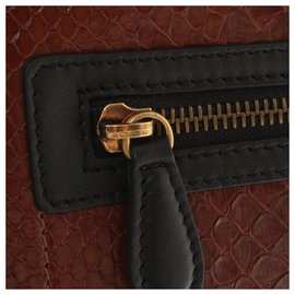 Céline-Céline Luggage Micro Leather em marrom-Marrom