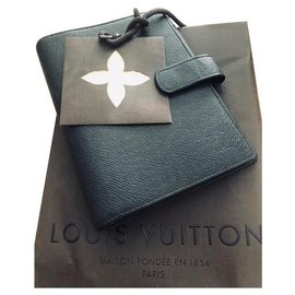 Louis Vuitton-Funda Louis Vuitton Agenda MM-Negro