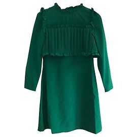 Maje Rumba Dress Green Polyester Green