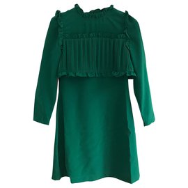 Maje Rumba Kleid Grün aus Polyester Grün