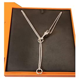 Hermès-Collar Galop de plata esterlina Hermes-Plata