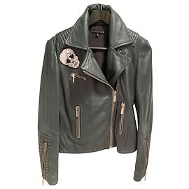 Berenice Lederjacke Khaki