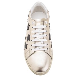 Saint Laurent-Court Sneaker with Stars size 43-Silvery