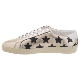 Saint Laurent-Court Sneaker with Stars size 43-Silvery