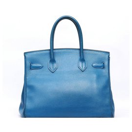 Hermès-Birkin 30-Azul