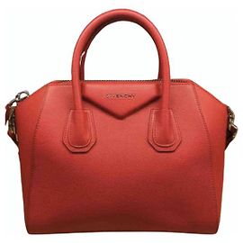 Givenchy MINI SACOLA ANTIGONA EM COURO GRÃO Vermelho
