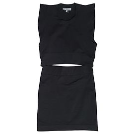 Vestido preto Iro de algodão Preto