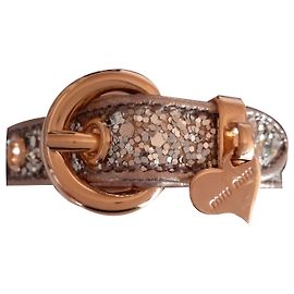 Miu Miu Pulseira de cinto Dourado