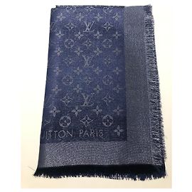 Louis Vuitton-Monogramm-Glanz-Schal Blau