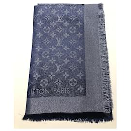 Louis Vuitton-Louis Vuitton monogram shine shawl-Blue