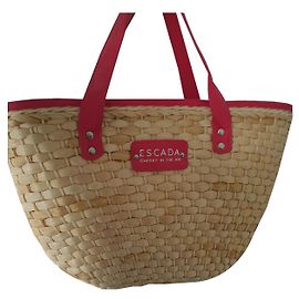 Escada Strandtasche Rot Beige