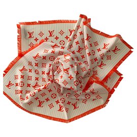 Louis Vuitton Sciarpe di seta Rosso