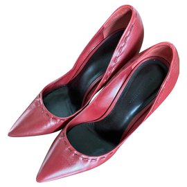Bottega Veneta-Bottega Veneta pumps with intrecciato heel-Brown,Red