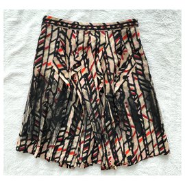 Bottega Veneta-Printed silk crepe skirt-Multiple colors