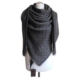 Gucci-scarf gucci antracite new-Dark grey