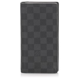 Louis Vuitton-Louis Vuitton Black Damier Graphite Brazza-Black,Grey