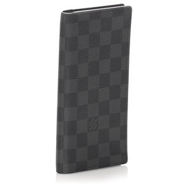 Louis Vuitton-Louis Vuitton Black Damier Graphite Brazza-Black,Grey