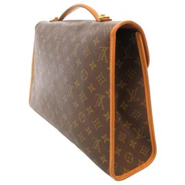 Louis Vuitton-Louis Vuitton Brown Monogram Beverly Aktentasche GM-Braun