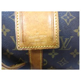 Louis Vuitton-Keepall 50 tracolla monogramma-Marrone