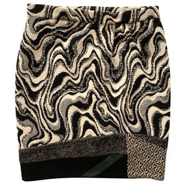 Dries Van Noten Wool bouclé patchwork skirt Multiple colors