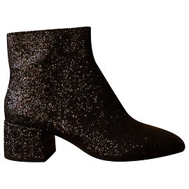 Ash glitter ankle boots Black