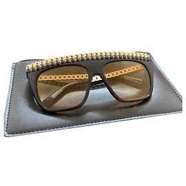Stella Mc Cartney Óculos de sol Stella McCartney Castanhos com Corrente Marrom