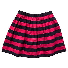 Gonna plissettata a righe Jacadi Fucsia Blu Navy 10 anni Multicolore