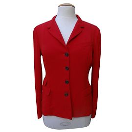 Prada Blazer Rot aus Wolle und Seide Rot