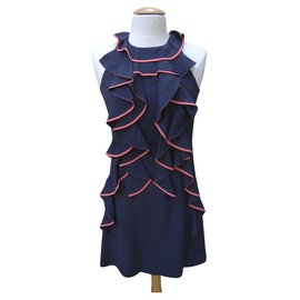 Chloé Navy Blue Viscose Dress Size 36 Navy blue