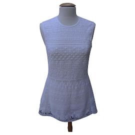 Vestido Chloé de algodón y encaje blanco Talla 40 Blanco