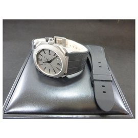 Bulgari-Octo Solotempo L'Originale Titanium NEW alligator BULGARI EXCLUSIVE-Grey,Dark grey