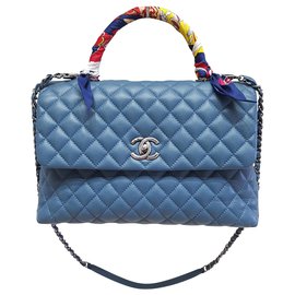 Chanel-Chanel Coco caviar bag-Navy blue