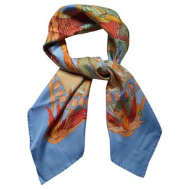 Hermès Amazonia Seidentuch Hellblau Hellblau