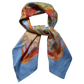 Hermès Amazonia Silk Scarf Light Blue Light blue
