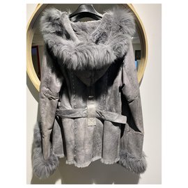 Italia Independent-Fur coat-Grey